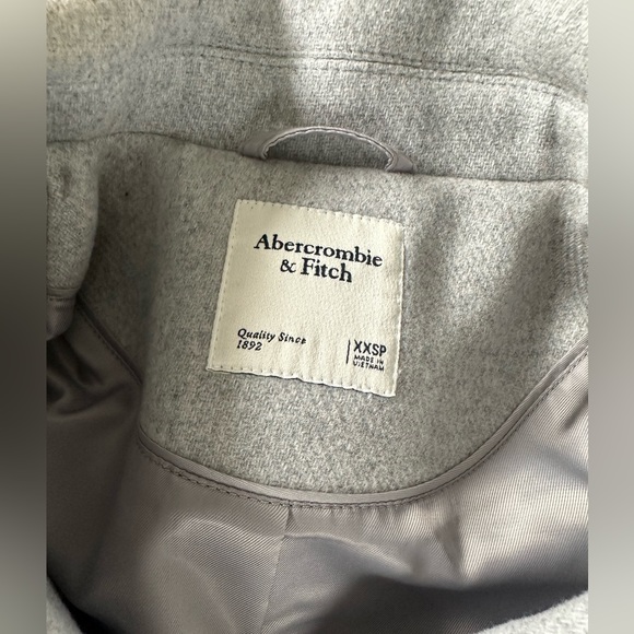 Oversized Abercrombie & Fitch double breasted wool blend coat - Picture 3 of 6